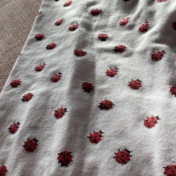 Lady Bug Leggings ( pink with red lady bugs ) - Picture 3 of 3